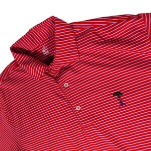 Turtleson Striped Performance Pine Tree Golf Club Polo Shirt Men's Medium